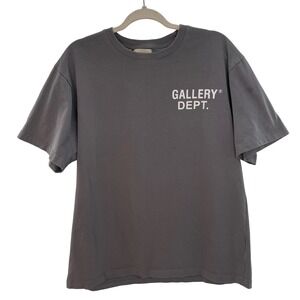 Gallery Dept. Gray Hollywood CA Logo Graphic‎ Short Sleeve T-Shirt Size Medium